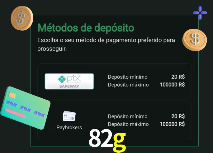 O cassino 82g oferece uma grande variedade de métodos de pagamento